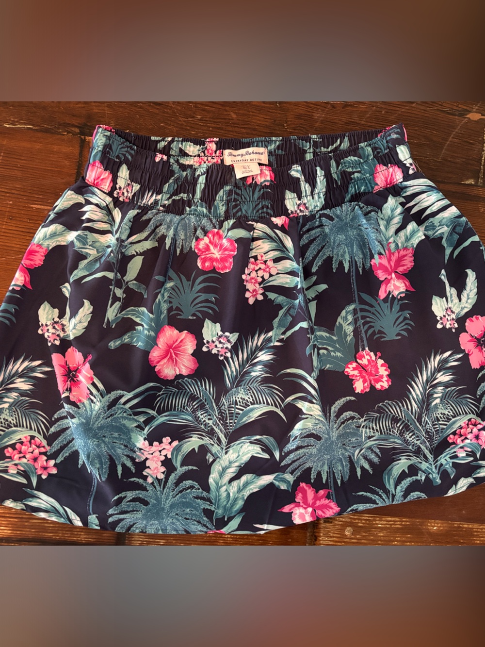 Tommy Bahama Navy Tropical Floral Skort - Pink & Teal Accents